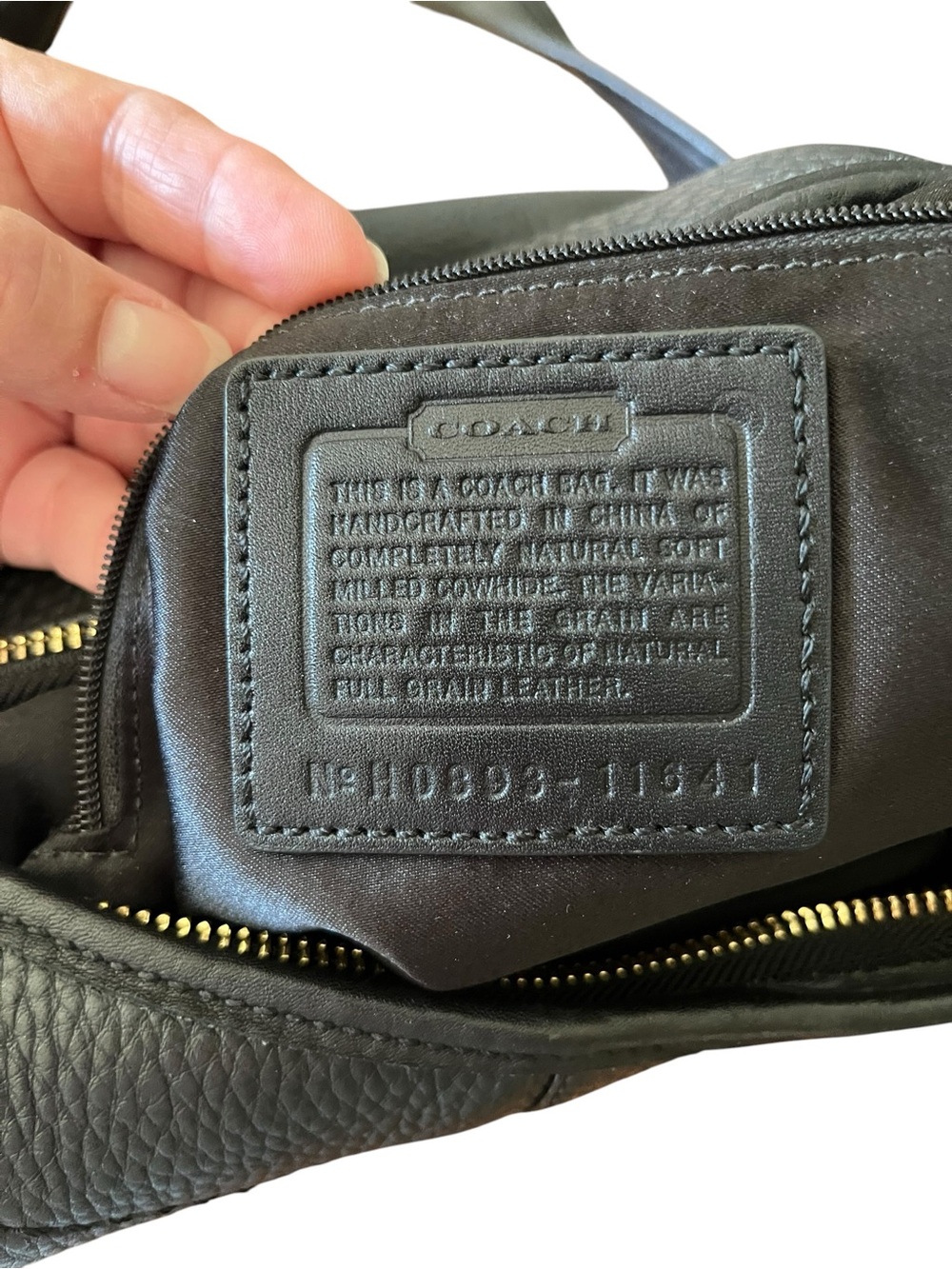 COACH Black Pebbled Leather Ergo Shoulder Bag - Picture 6 of 10